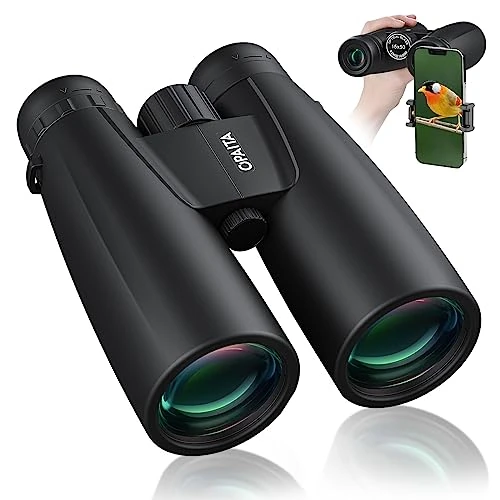 OPAITA 15x50 Binoculars for Bird Watching - Binoculars for Adults with Phone Adapter - High Powered Binocular with Clear Low Light Vision for Bird Watching Travel Hiking Cruise Ship Safari