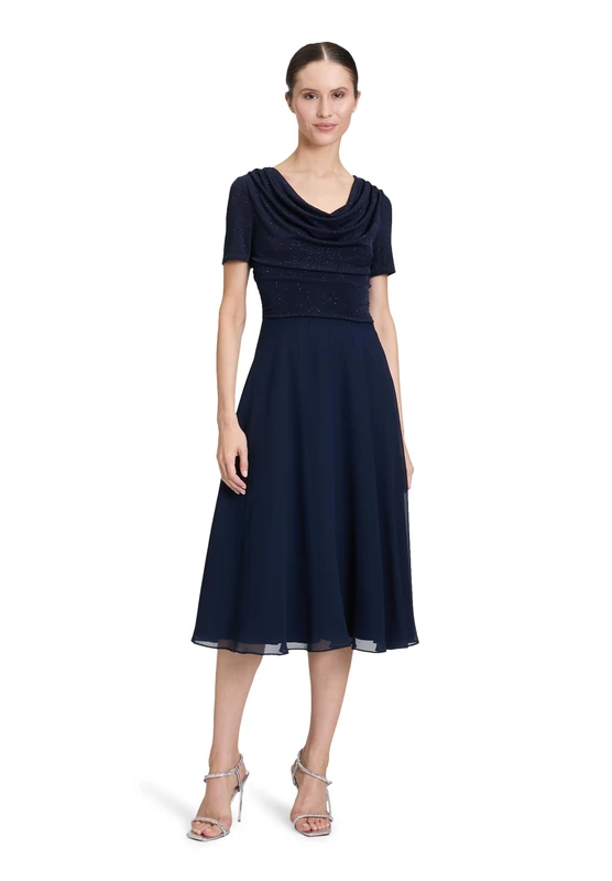 Vera Mont Women's 0287/4825 Dress, Patch Dark Blue/Dark Blue, 20
