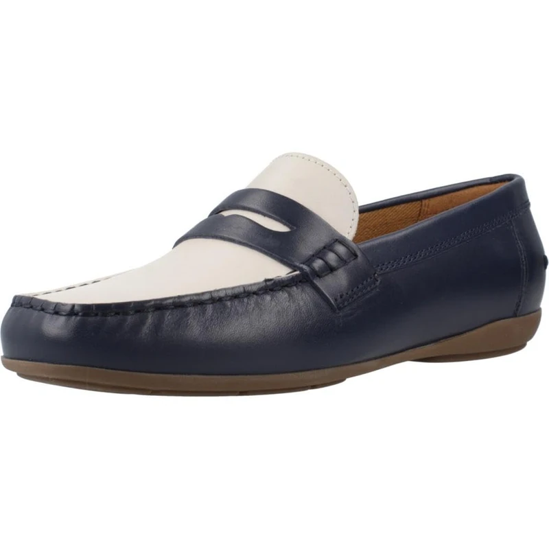 Geox Women's D Annytah Moc A Moccasins, Navy Lt Sand, 5 UK