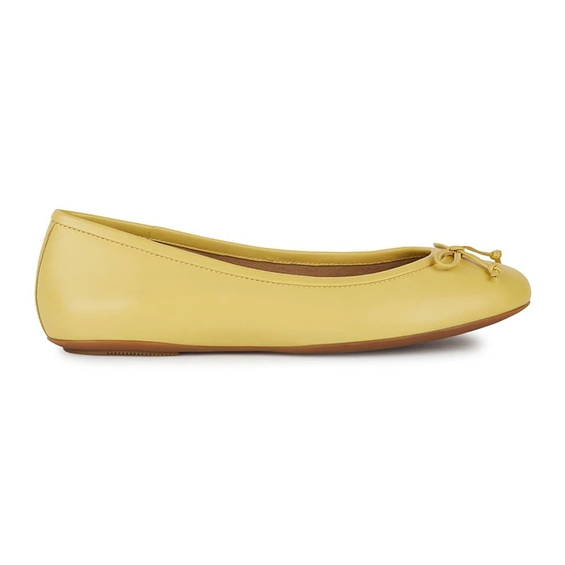 Geox Women's D Palmaria H Ballet Flat, Lt Yellow, 5 UK