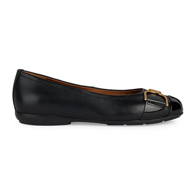 Geox Women's D Annytah B Ballet Flat, Black, 8 UK