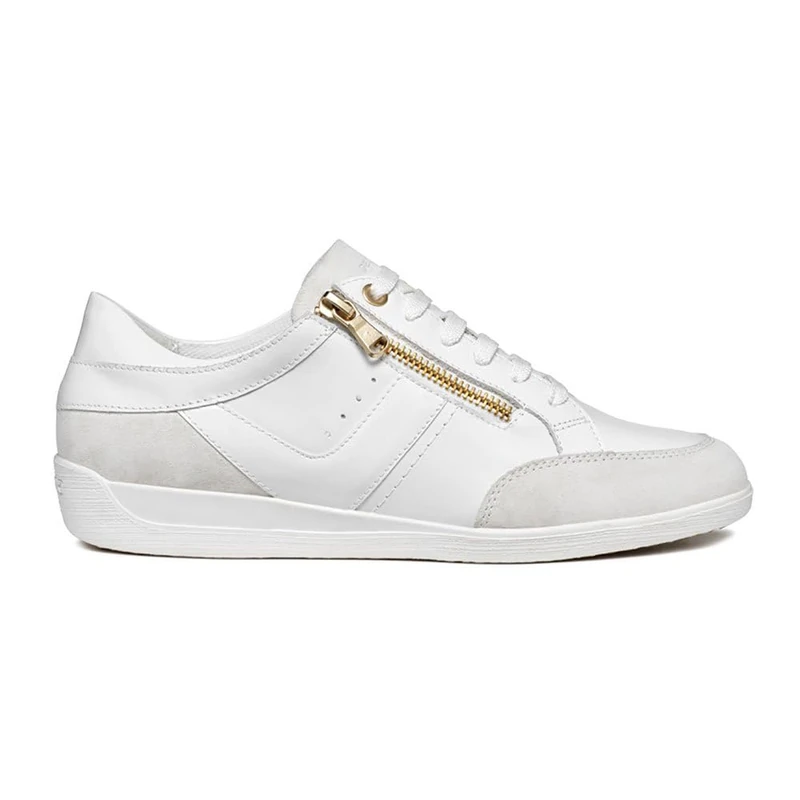 Geox Women's D Myria B Trainers, White, 6 UK