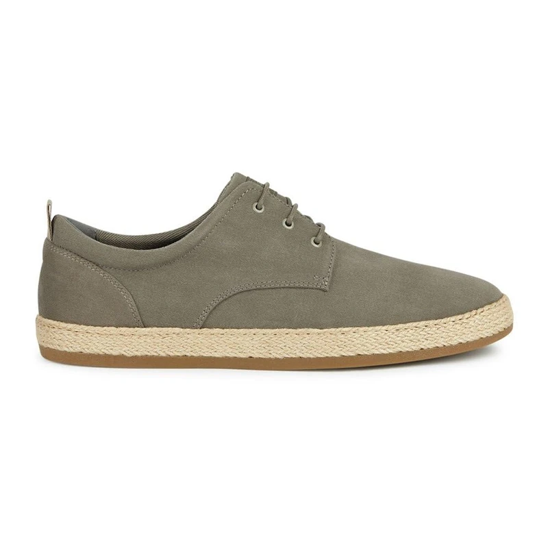 Geox Men's U Pantelleria C Espadrille Wedge Sandal, Taupe, 8 UK