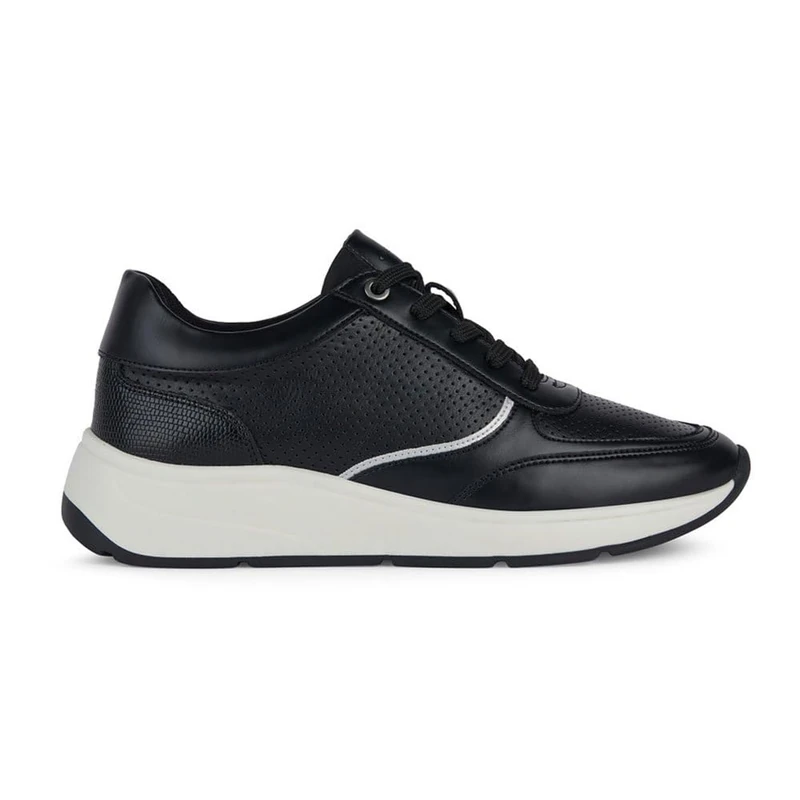 Geox D Cristael D Trainers, Black, Black, 4 UK