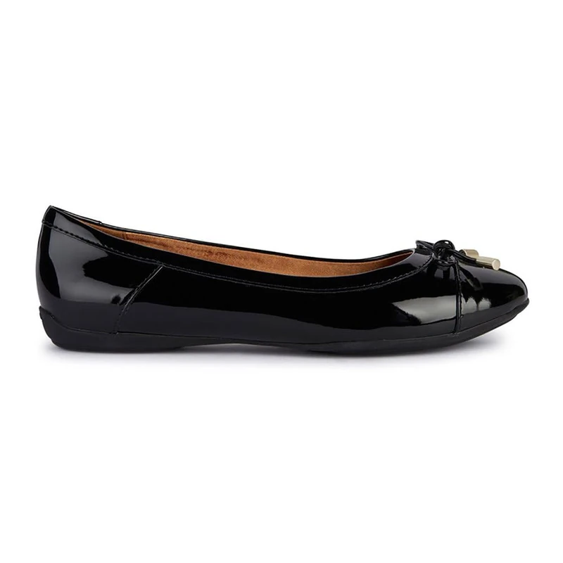 Geox Women's D Charlene C Ballet Flat, Black, 3 UK