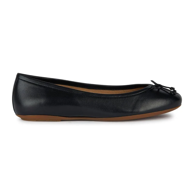 Geox Women's D Palmaria HBallet Flat, Black, 3 UK