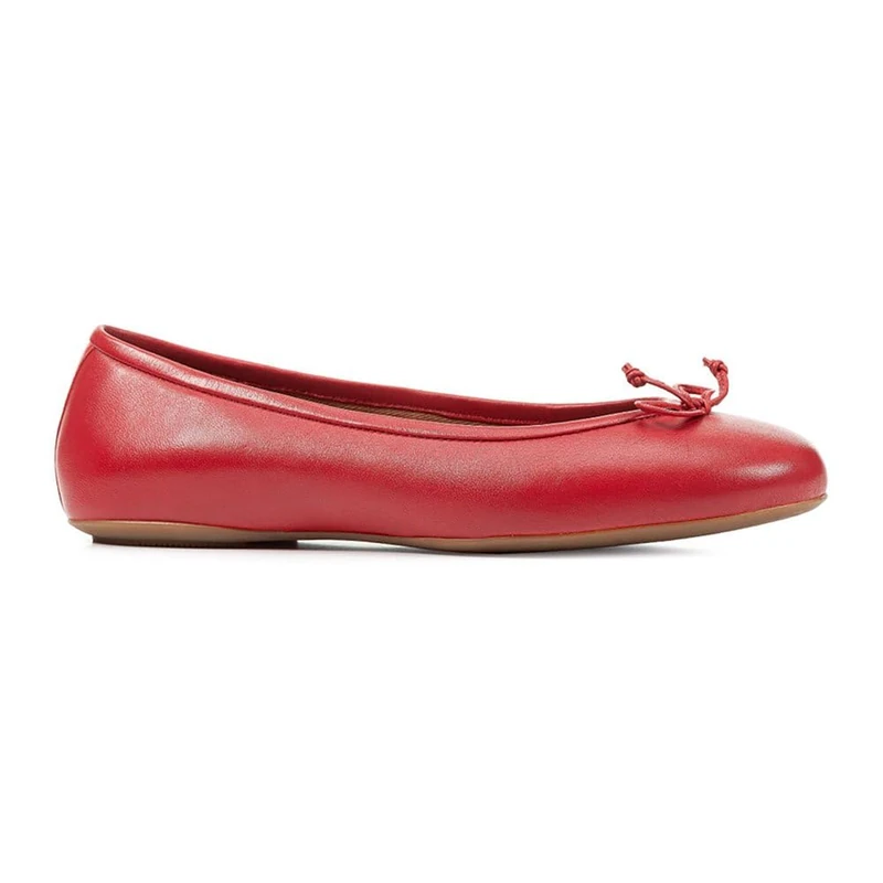 Geox Women's D Palmaria B Ballet Flat, red, 3 UK