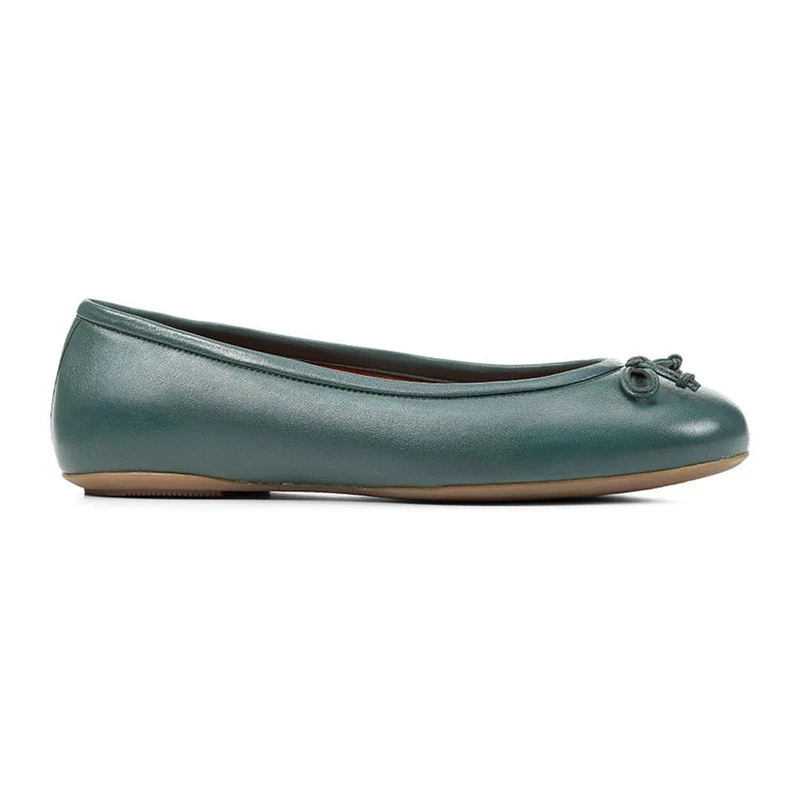 Geox Women's D Palmaria B Ballet Flat, Dk Green, 4.5 UK