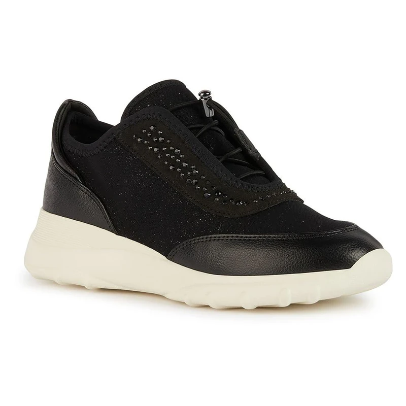 Geox D ALLENIEE C Trainers, Black, Black, 4 UK - Image 1