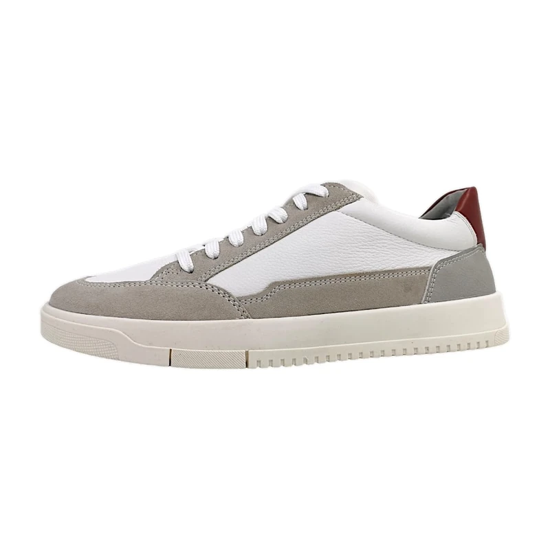 Geox U Segnale A Sneaker, White Grey, 6.5 UK