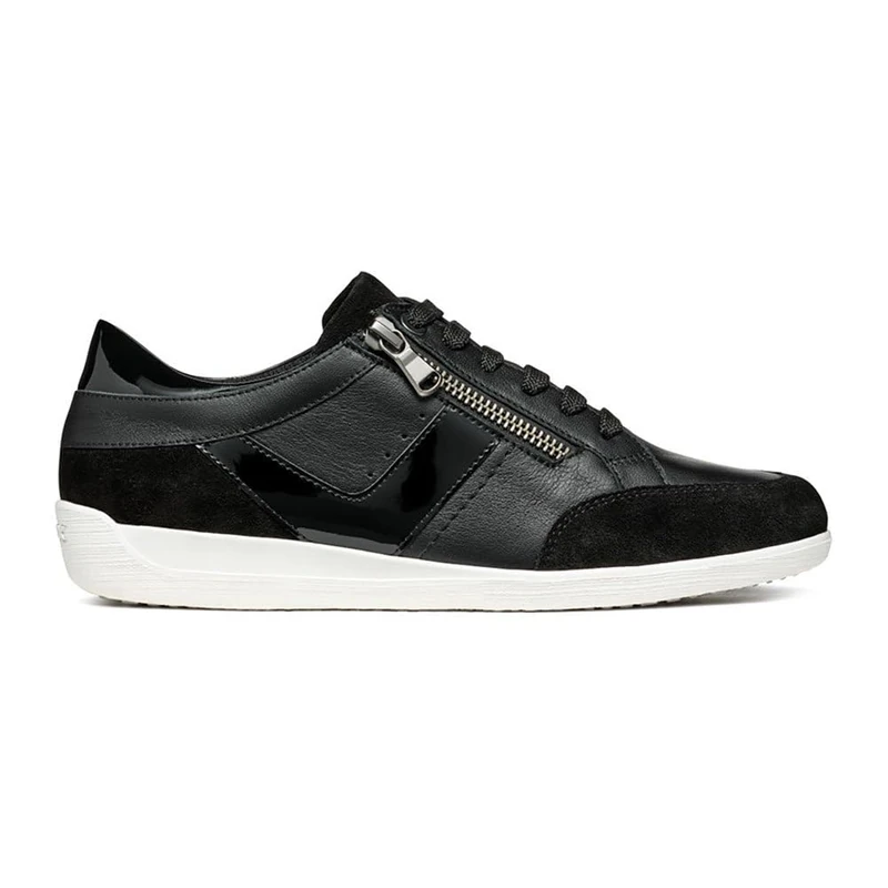 Geox Women's D Myria B Sneaker, Black, Size 8 UK