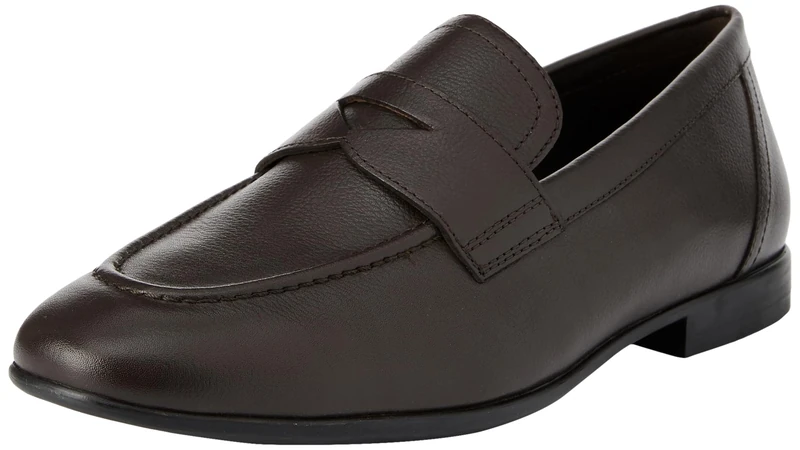 Geox Men's U Sapienza A Loafer, Dark Brown, 10.5 UK