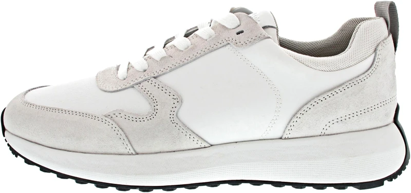 Geox U Volpiano A Trainers, Off White/White, Off White, 7 UK