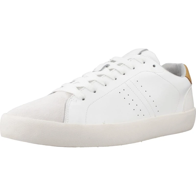 Geox Men's U Affile ASneaker, White Yellow, 10 UK