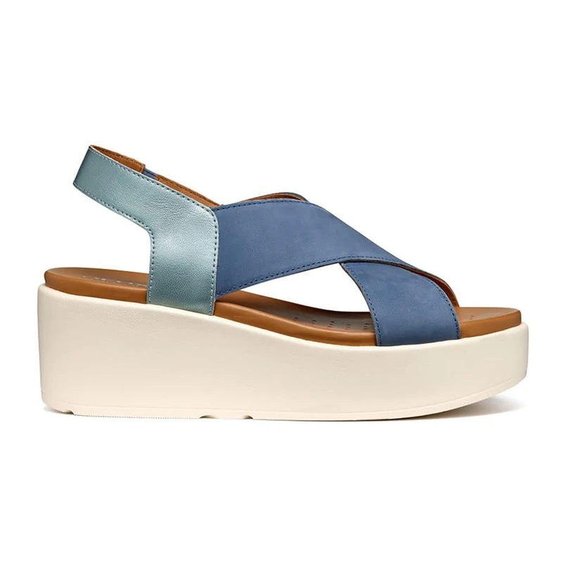 Geox D XAND 2.2S B Wedge Sandal, AVIO, Avio, 43 EU