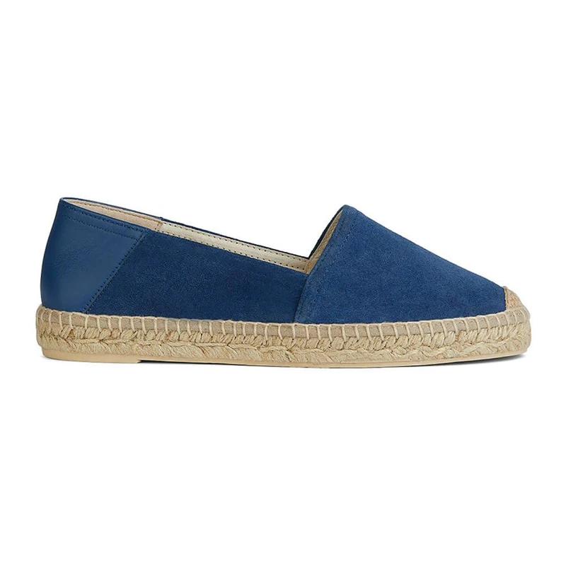 Geox D LAMPEDUSA A, Espadrille Wedge Sandal, Blue