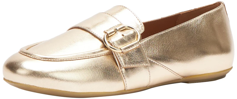 Geox Women's D Palmaria G Loafer, Gold, 4 UK