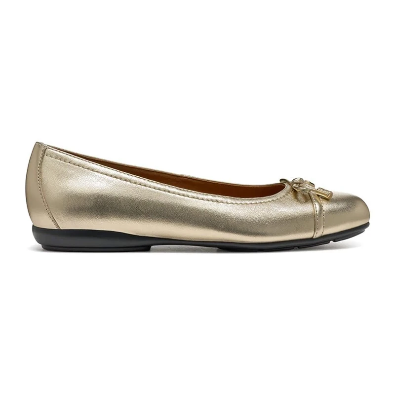 Geox D Annytah D Closed Ballet Flats, Gold, 3 UK