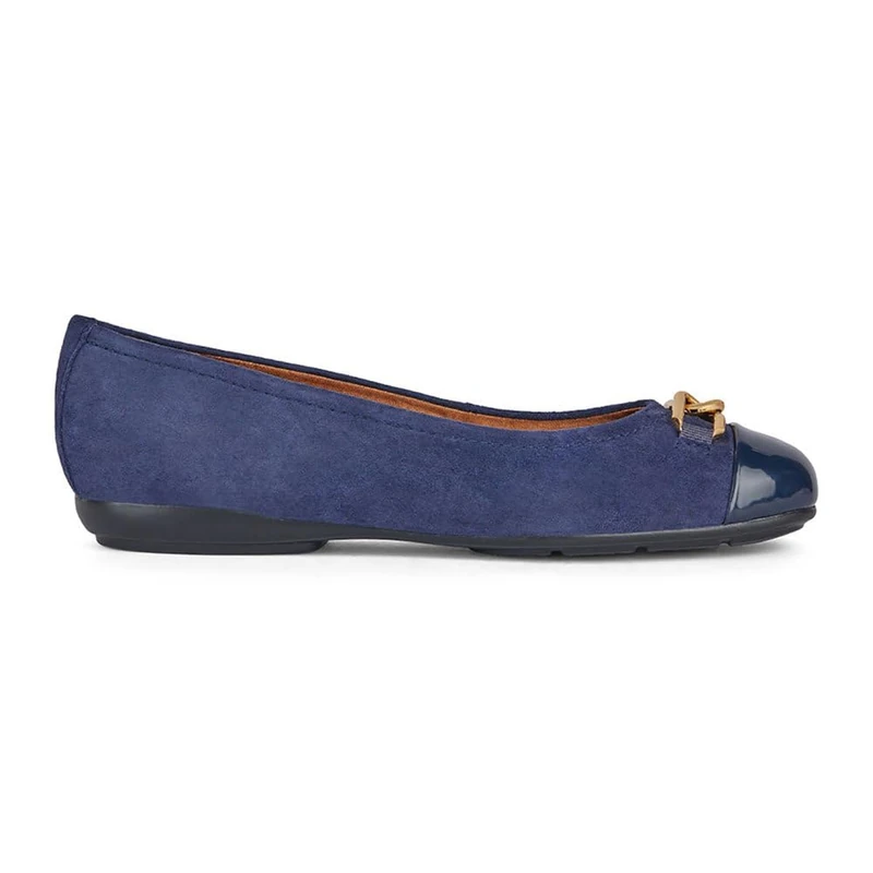 Geox Girls' D Annytah A Ballet Flat, Navy, 6.5 UK