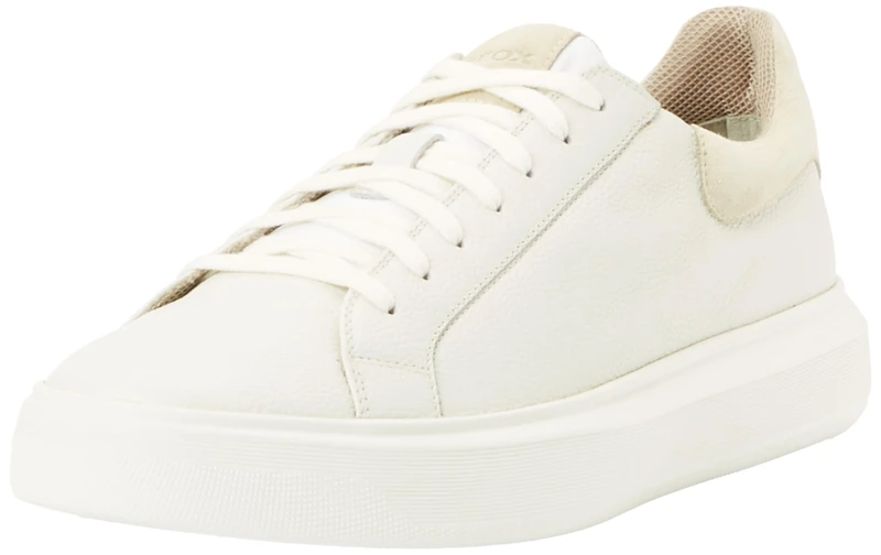 Geox Men's U Deiven D Trainers, White, 10.5 UK