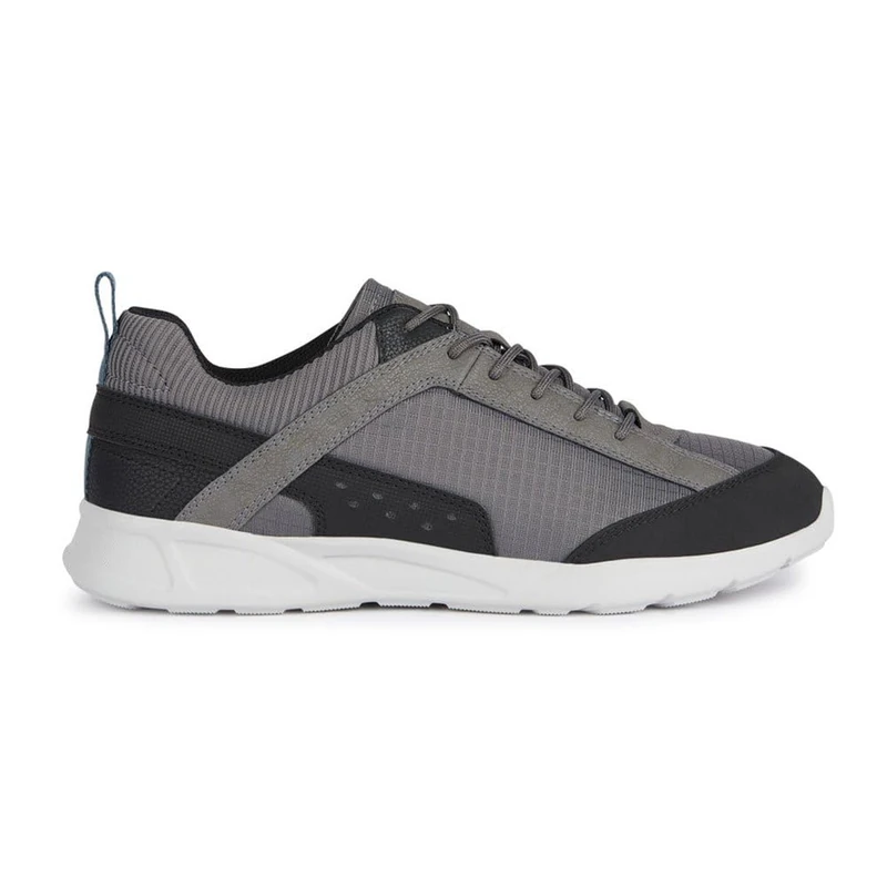 Geox Men's U Sanzio C Trainers, Dk Stone Black, 8 UK