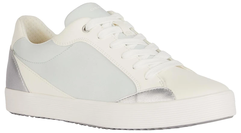Geox Women's D Blomiee E Sneaker, Lt Blue Optic White, 7 UK