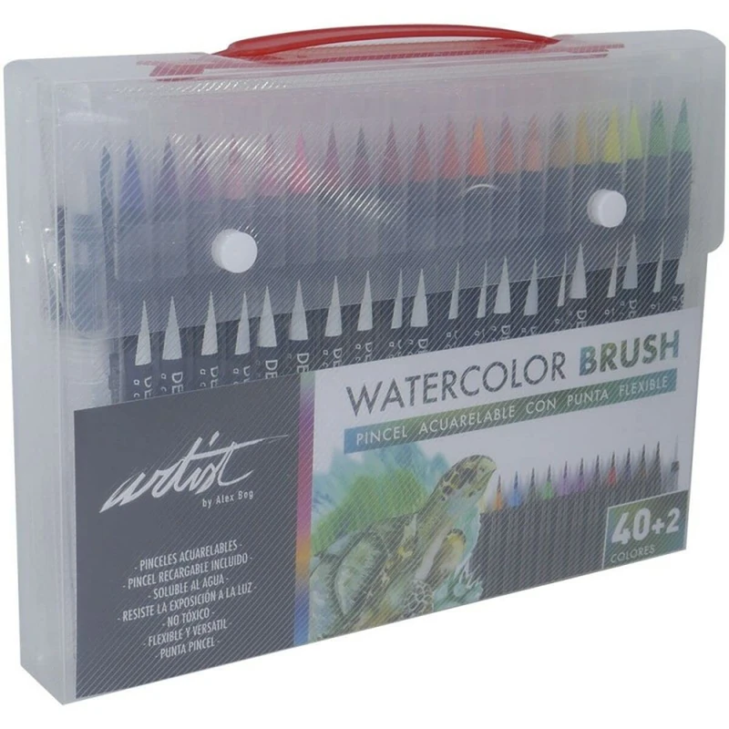 Alex Bog Deluxe Brush Marker Pen Set, Multi-Colour