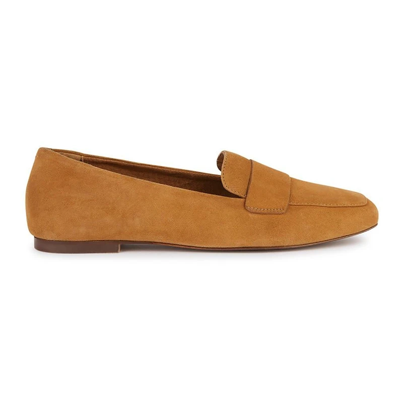 Geox Women's D Marsilea Loafer, Cognac, 4 UK