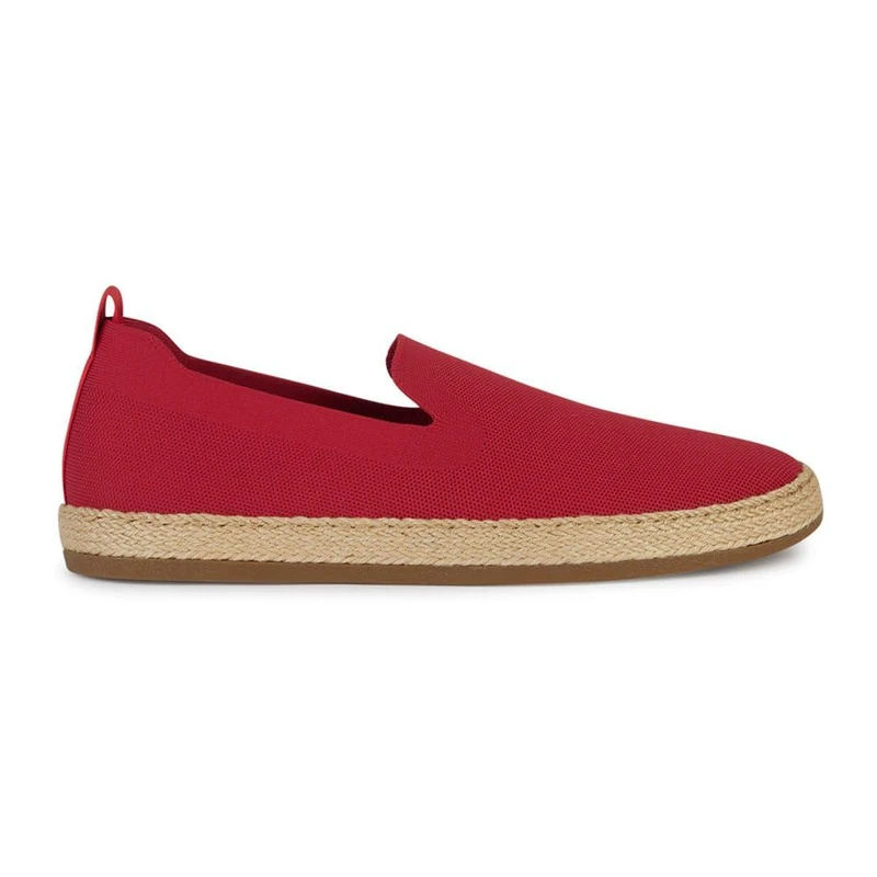 Geox Men's U Pantelleria A Espadrille Wedge Sandal, red, 10.5 UK