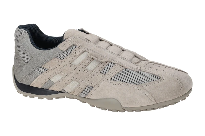 Geox Men's Uomo Snake L Trainers, Rock Lt Grey, 40 EU