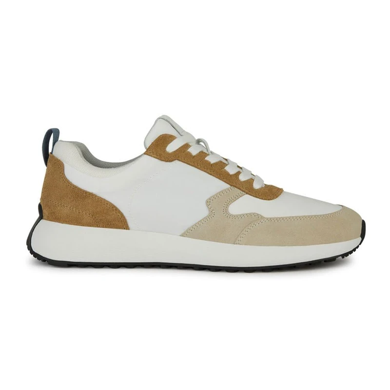 Geox U Volpiano A Trainers, LT Taupe/White, Lt Taupe White, 6 UK - Image 1