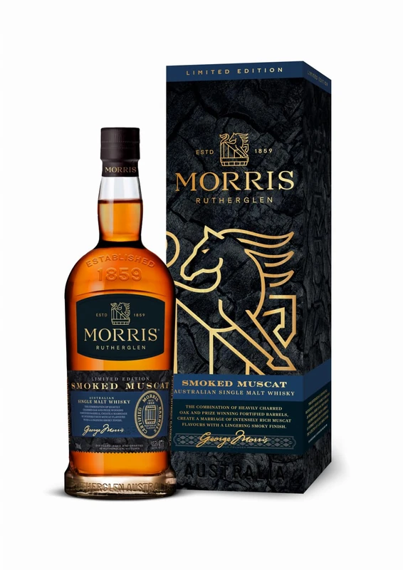 Morris Smoked Muscat Barrel Single Malt Australian Whisky, 48.3% ABV, 70cl with Gift Box - Image 1