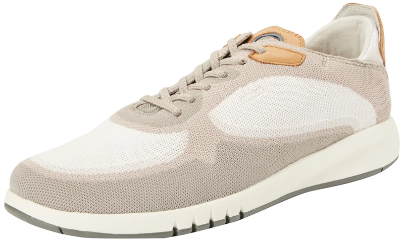 Geox Men's U Aerantis A Sneaker, White Lt Grey, 10.5 UK