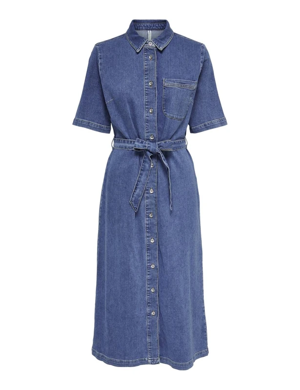 ONLY Womens Onllana Long DNM Rea258 Noos Short Dress, Medium Blue (Medium Blue Denim), S UK