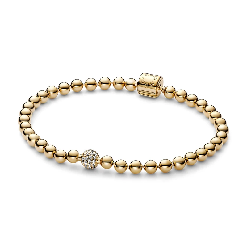 Pandora Signature Beads & Pavé Bracelet, 17