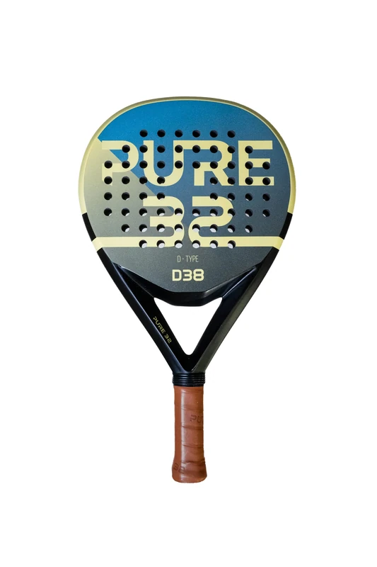 Pure32, Dynamic Type D38, Power padel racket, Carbon, Extra rough surface, Black EVA core, advanced padel players