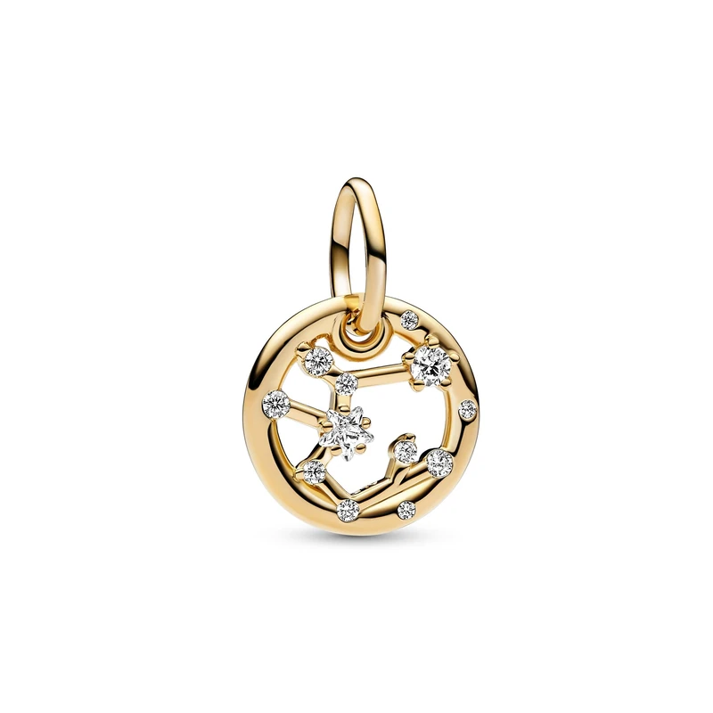 Pandora Moments Sagittarius zodiac 14k gold-plated dangle with clear cubic zirconia - Image 1