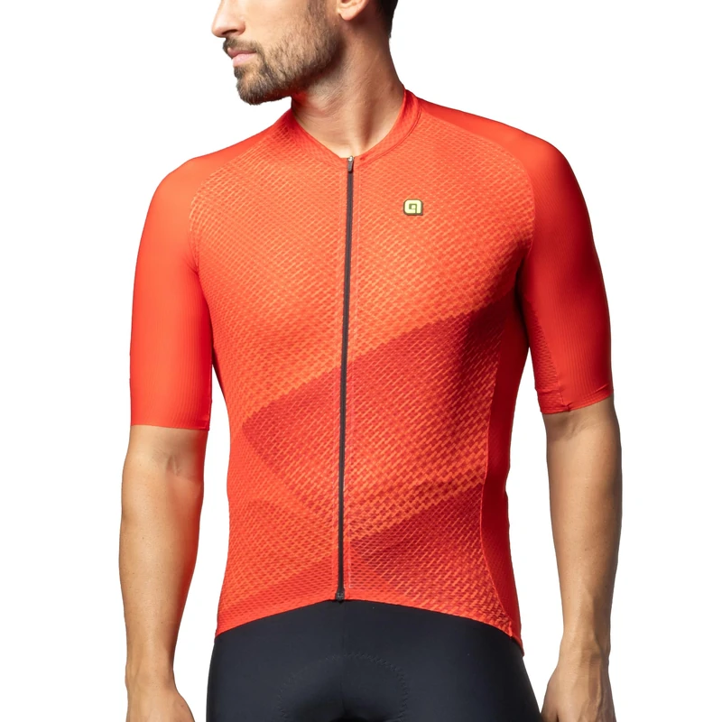 Alé Cycling Men's PR.E Web Short Sleeve Jersey, Red, M