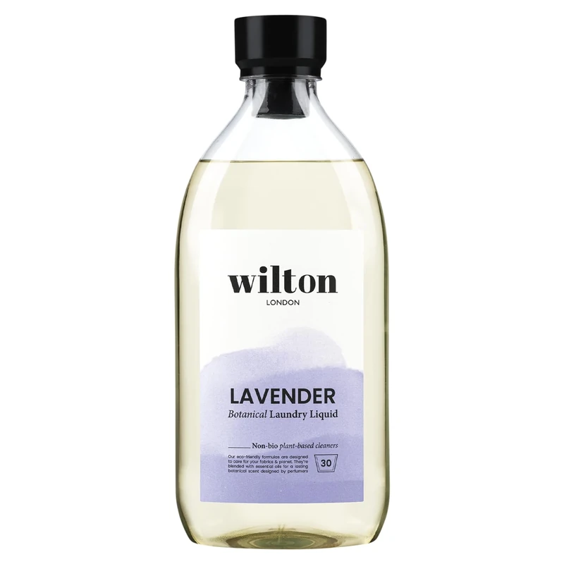 Wilton London Eco Friendly Lavender Laundry Liquid 30 Washes - Non-Bio - Plant-based & Biodegradable Laundry Detergent - Packed with Essential Oils - Made in UK - 1 Litre