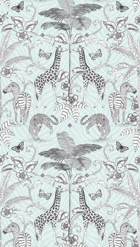 A.S. Création Non-Woven Wallpaper Animals in White, Grey and Green - Wall Wallpaper for Various Rooms - XXL Wall Picture 2.80 m x 1.59 m