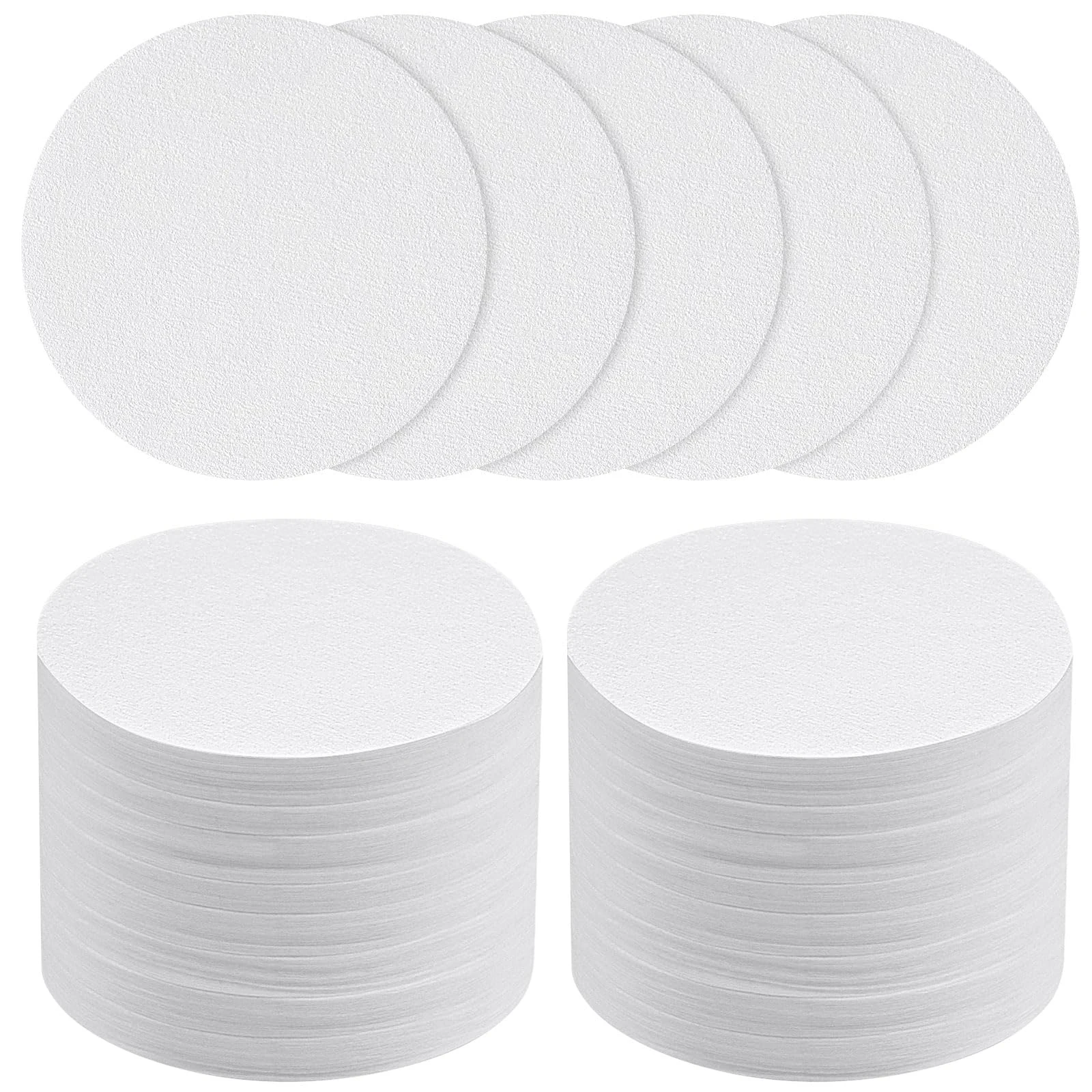 HOTUT 400 Pcs Natural Coffee Filters Papers, 6.4x6.4 cm Round Paper Filters Compatible with AeroPress and Espresso Makers, Microfilters Replacement Must-Have Coffee Accessories, White