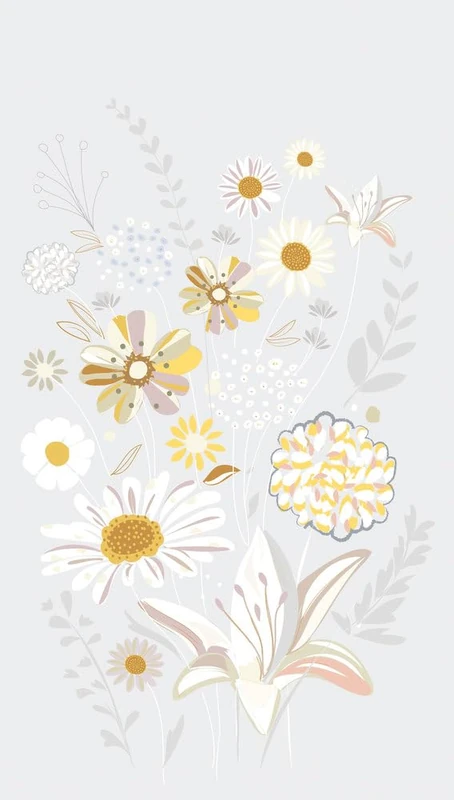 Livingwalls Non-Woven Wallpaper Flowers in Yellow, Beige and Pink - Wall Wallpaper for Various Rooms - XXL Wall Picture 2.80 m x 1.59 m