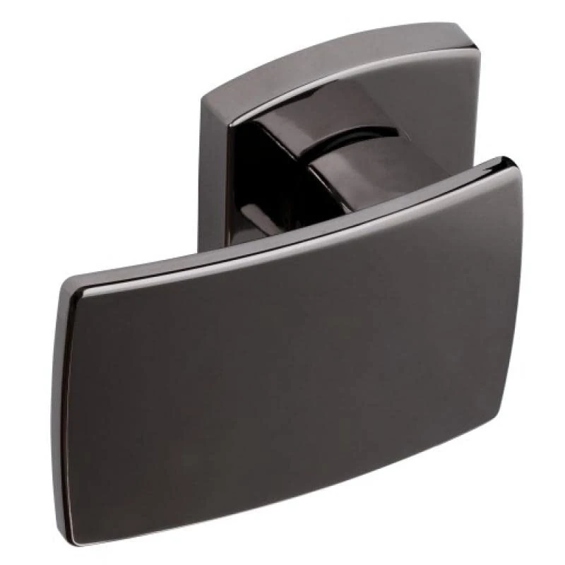 Vachette MUZE Door Handle Set on Rosette - Key Version I for Landing Door - Easy to Install - Zamak - Invisible External Screws - Black Diamond Finish - Image 1