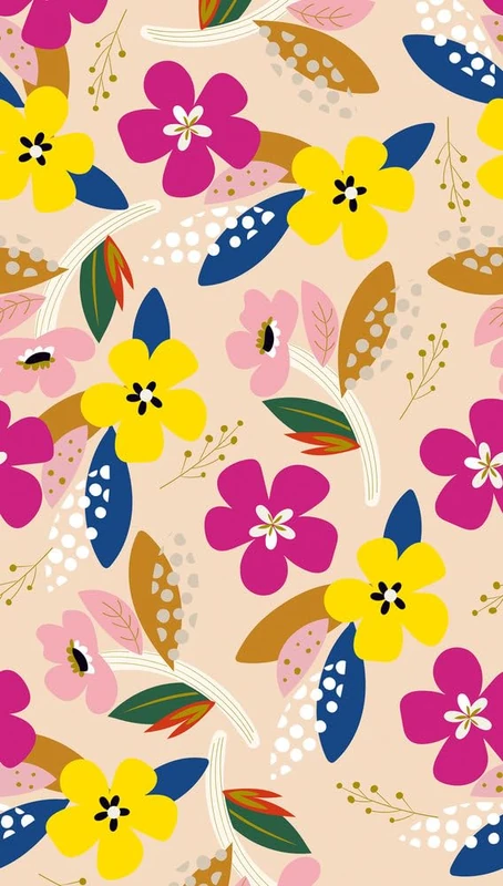 A.S. Création Non-Woven Wallpaper Flowers in Beige, Yellow and Pink - Wall Wallpaper for Various Rooms - XXL Wall Picture 2.80 m x 1.59 m