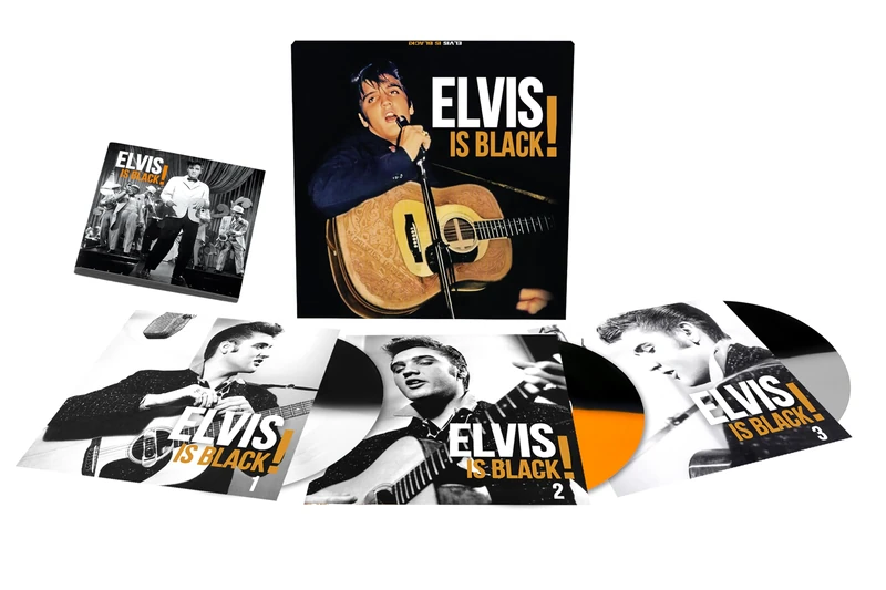 Elvis Is Black - Coffret 3LP 30cm Effet Bicolore Noir et Orange, Blanc ou Gris [VINYL]