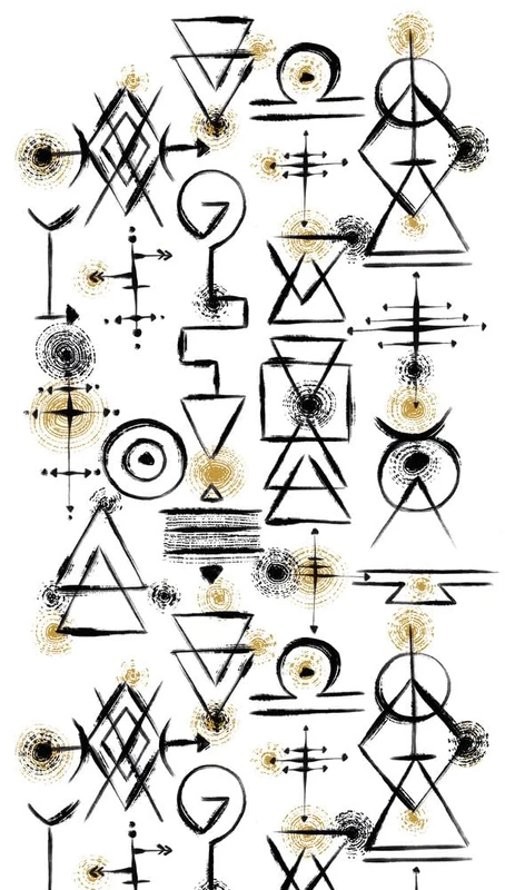 A.S. Création Non-Woven Wallpaper - Ethnic Wallpaper in Black, Gold and White - Wall Wallpaper for Various Rooms - XXL Wall Picture 2.80 m x 1.59 m