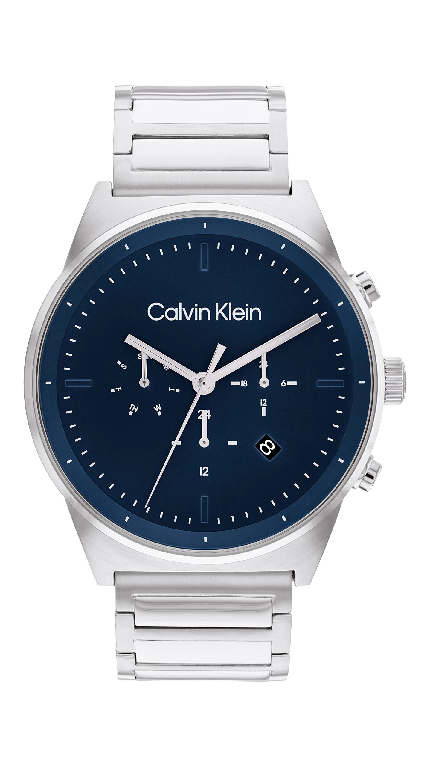 Calvin Klein Analogue Multifunction Quartz Watch for Men CK Impressive Collection with Silver Stainless Steel Bracelet - 25200293
