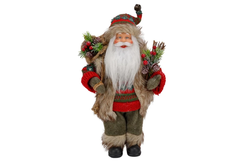 Cosy Home Polyester Santa Figurine, Green, 31 x 19 x 47 cm - Image 1