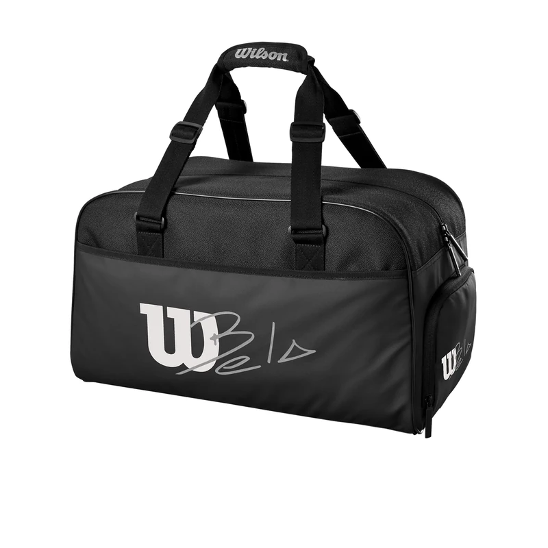 Wilson Bela Small Padel Bag, Duffle Bag, Holds up to 2 Rackets, Black