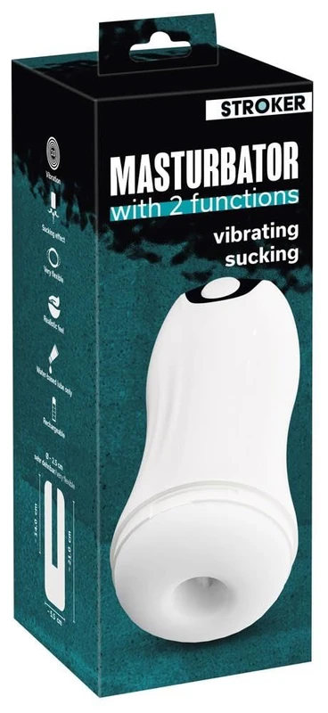 Stroker Men 2 Functions Masturbator White/Black 21,0
